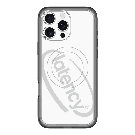 スリムプロテクションプレミアムケース with MagSafe［ LATENCY - Circle logo - White ］
