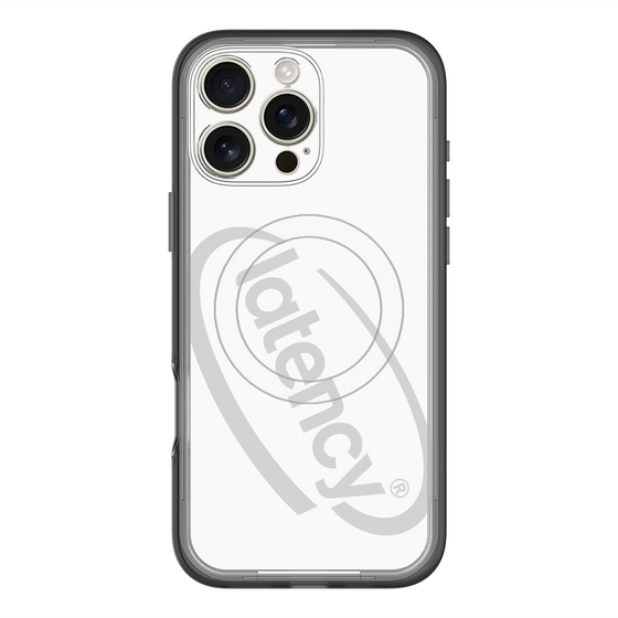 スリムプロテクションプレミアムケース with MagSafe［ LATENCY - Circle logo - White ］