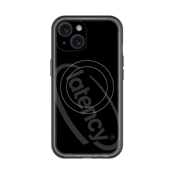 スリムプロテクションプレミアムケース with MagSafe［ LATENCY - Circle logo - Black ］