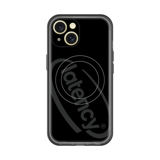 スリムプロテクションプレミアムケース with MagSafe［ LATENCY - Circle logo - Black ］