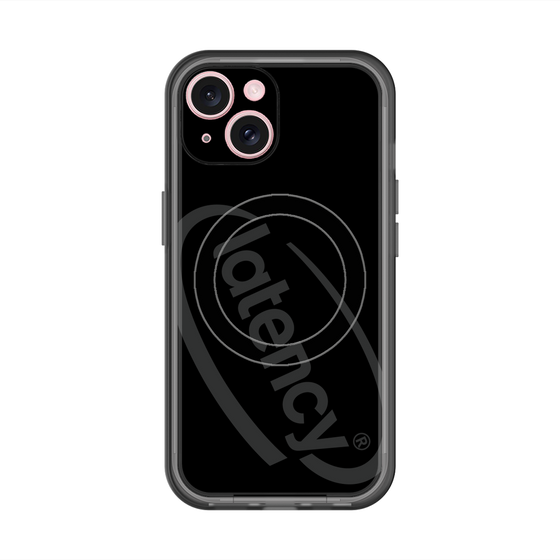 スリムプロテクションプレミアムケース with MagSafe［ LATENCY - Circle logo - Black ］