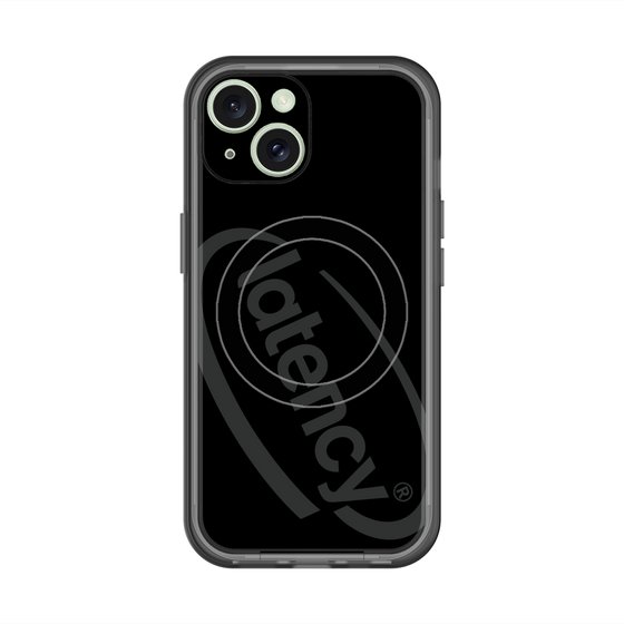 スリムプロテクションプレミアムケース with MagSafe［ LATENCY - Circle logo - Black ］