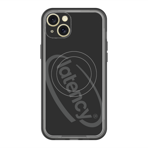スリムプロテクションプレミアムケース with MagSafe［ LATENCY - Circle logo - Black ］