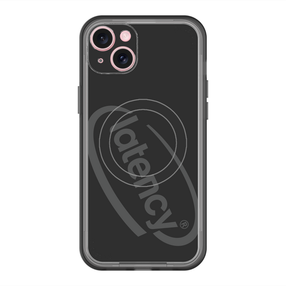 スリムプロテクションプレミアムケース with MagSafe［ LATENCY - Circle logo - Black ］