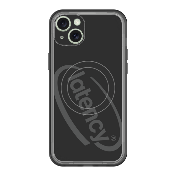 スリムプロテクションプレミアムケース with MagSafe［ LATENCY - Circle logo - Black ］