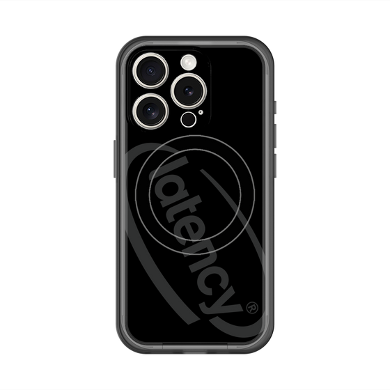 スリムプロテクションプレミアムケース with MagSafe［ LATENCY - Circle logo - Black ］