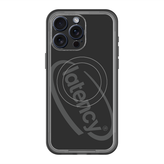 スリムプロテクションプレミアムケース with MagSafe［ LATENCY - Circle logo - Black ］