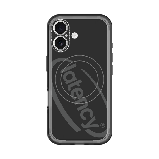 スリムプロテクションプレミアムケース with MagSafe［ LATENCY - Circle logo - Black ］