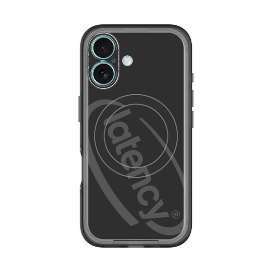 スリムプロテクションプレミアムケース with MagSafe［ LATENCY - Circle logo - Black ］