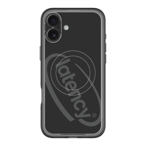 スリムプロテクションプレミアムケース with MagSafe［ LATENCY - Circle logo - Black ］