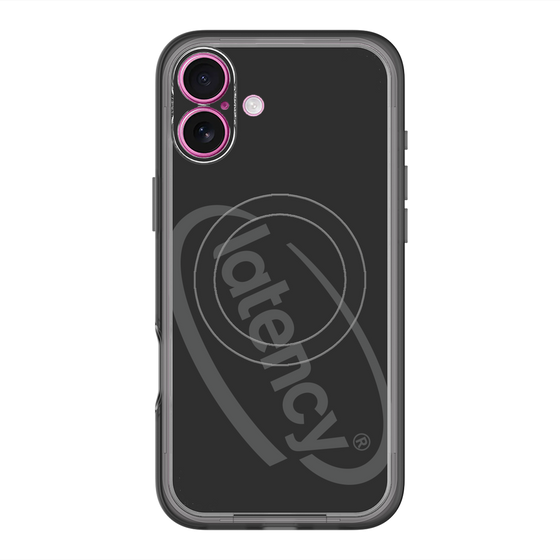 スリムプロテクションプレミアムケース with MagSafe［ LATENCY - Circle logo - Black ］