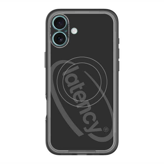 スリムプロテクションプレミアムケース with MagSafe［ LATENCY - Circle logo - Black ］