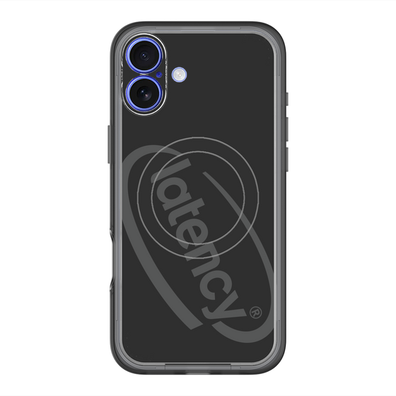 スリムプロテクションプレミアムケース with MagSafe［ LATENCY - Circle logo - Black ］