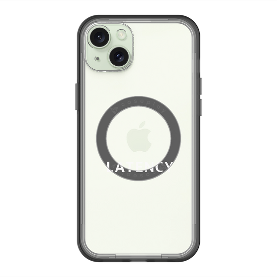 スリムプロテクションプレミアムケース with MagSafe［ LATENCY - Logotype - Clear ］