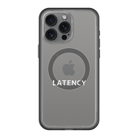 スリムプロテクションプレミアムケース with MagSafe［ LATENCY - Logotype - Clear ］