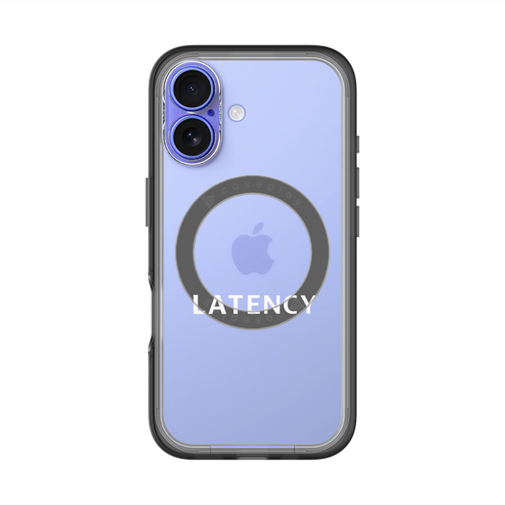 スリムプロテクションプレミアムケース with MagSafe［ LATENCY - Logotype - Clear ］