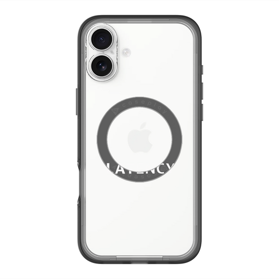 スリムプロテクションプレミアムケース with MagSafe［ LATENCY - Logotype - Clear ］