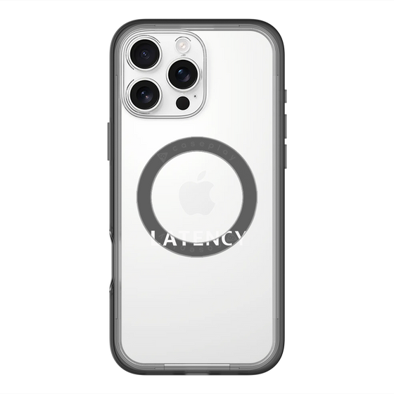 スリムプロテクションプレミアムケース with MagSafe［ LATENCY - Logotype - Clear ］