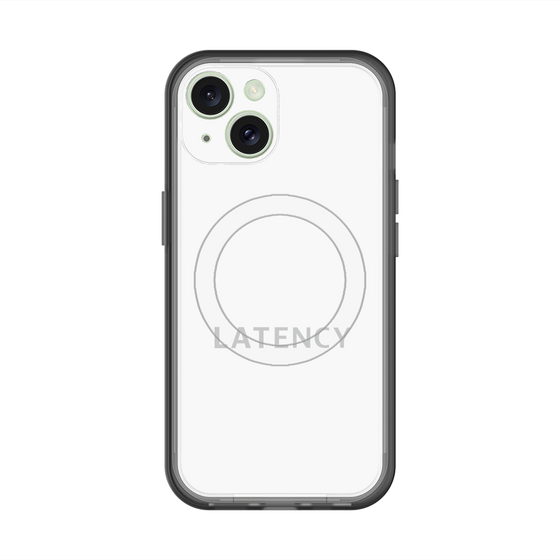 スリムプロテクションプレミアムケース with MagSafe［ LATENCY - Logotype - White ］