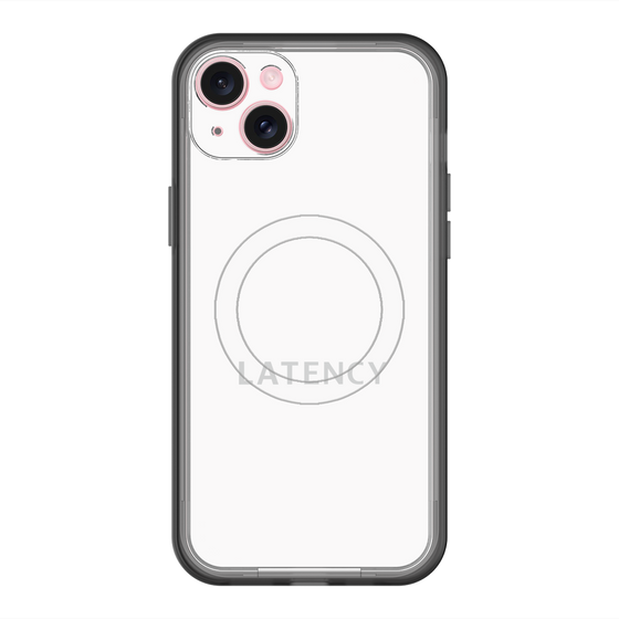 スリムプロテクションプレミアムケース with MagSafe［ LATENCY - Logotype - White ］