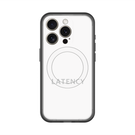 スリムプロテクションプレミアムケース with MagSafe［ LATENCY - Logotype - White ］