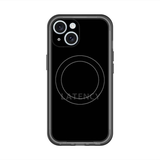 スリムプロテクションプレミアムケース with MagSafe［ LATENCY - Logotype - Black ］