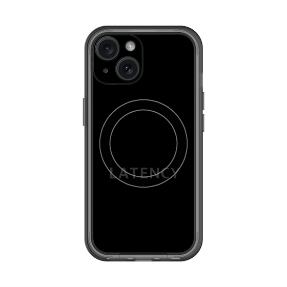 スリムプロテクションプレミアムケース with MagSafe［ LATENCY - Logotype - Black ］