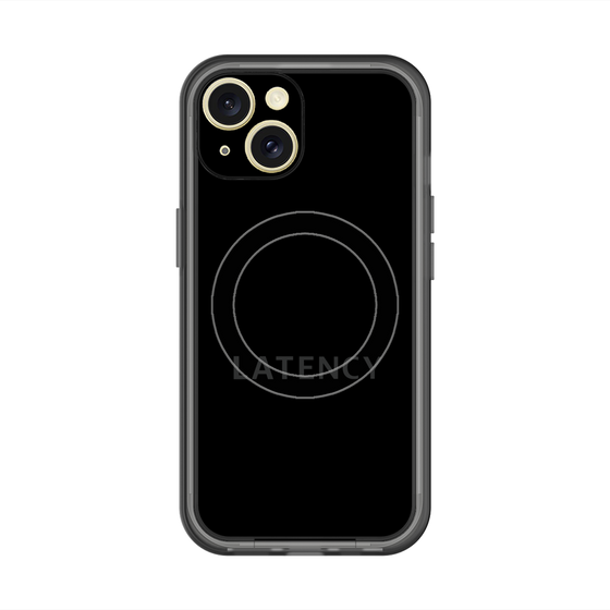スリムプロテクションプレミアムケース with MagSafe［ LATENCY - Logotype - Black ］