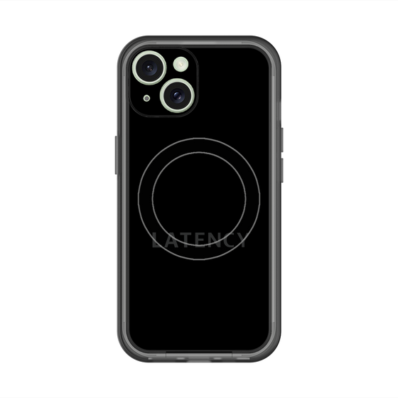 スリムプロテクションプレミアムケース with MagSafe［ LATENCY - Logotype - Black ］