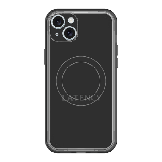 スリムプロテクションプレミアムケース with MagSafe［ LATENCY - Logotype - Black ］