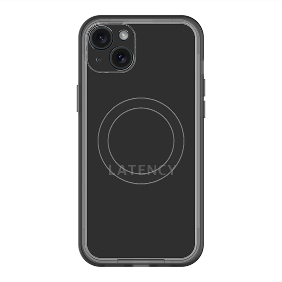 スリムプロテクションプレミアムケース with MagSafe［ LATENCY - Logotype - Black ］