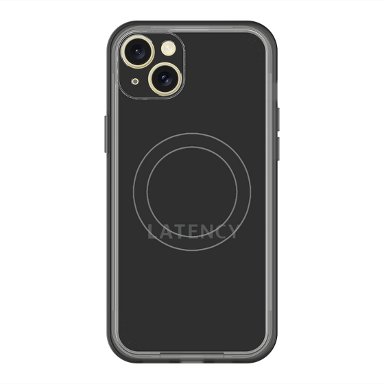 スリムプロテクションプレミアムケース with MagSafe［ LATENCY - Logotype - Black ］