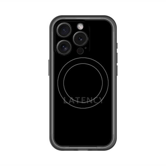スリムプロテクションプレミアムケース with MagSafe［ LATENCY - Logotype - Black ］