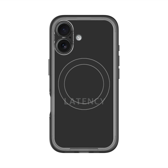 スリムプロテクションプレミアムケース with MagSafe［ LATENCY - Logotype - Black ］