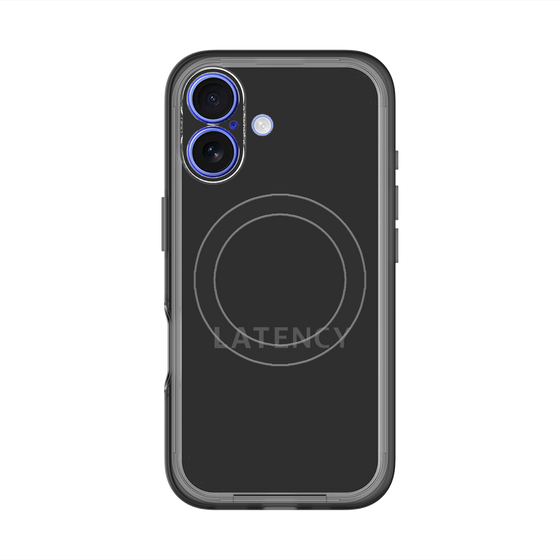 スリムプロテクションプレミアムケース with MagSafe［ LATENCY - Logotype - Black ］
