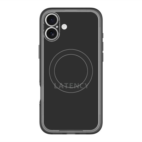 スリムプロテクションプレミアムケース with MagSafe［ LATENCY - Logotype - Black ］