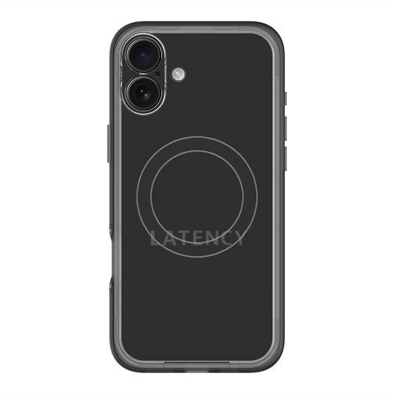 スリムプロテクションプレミアムケース with MagSafe［ LATENCY - Logotype - Black ］