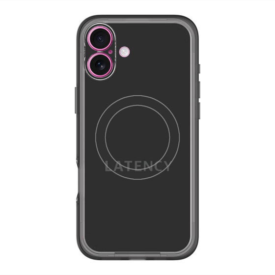 スリムプロテクションプレミアムケース with MagSafe［ LATENCY - Logotype - Black ］