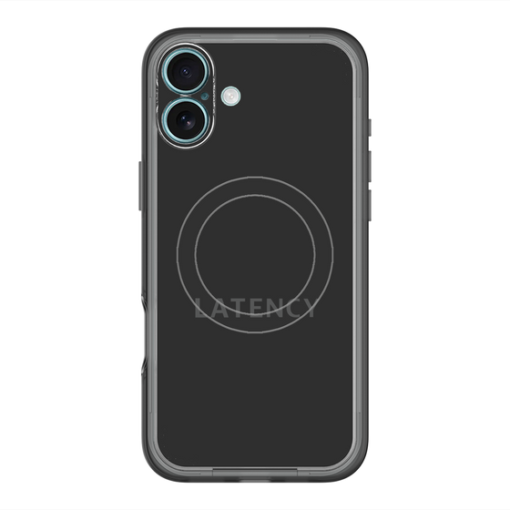 スリムプロテクションプレミアムケース with MagSafe［ LATENCY - Logotype - Black ］