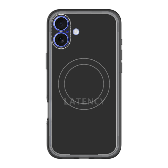 スリムプロテクションプレミアムケース with MagSafe［ LATENCY - Logotype - Black ］