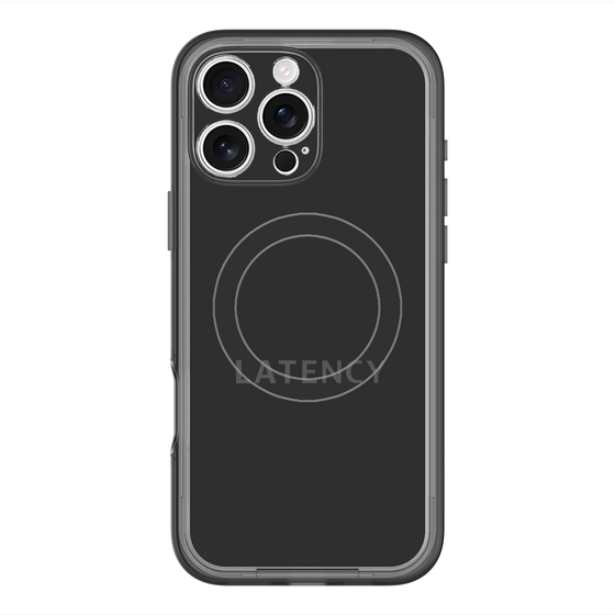スリムプロテクションプレミアムケース with MagSafe［ LATENCY - Logotype - Black ］
