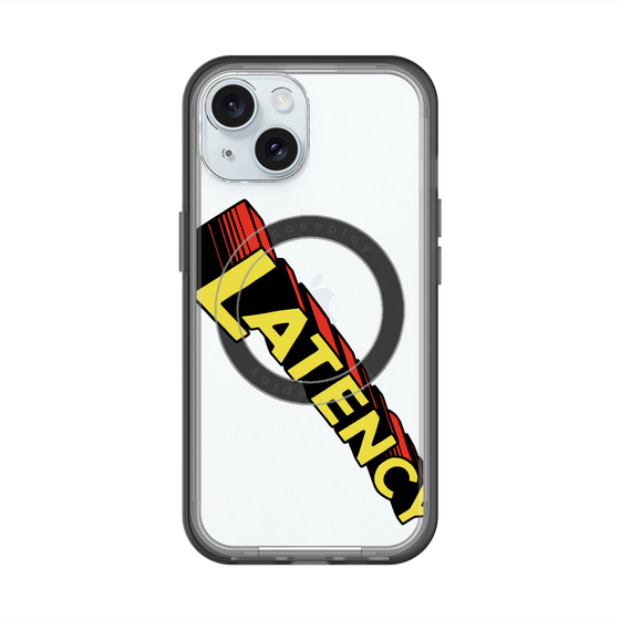 スリムプロテクションプレミアムケース with MagSafe［ LATENCY - Rock logo - Clear ］