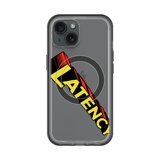 スリムプロテクションプレミアムケース with MagSafe［ LATENCY - Rock logo - Clear ］