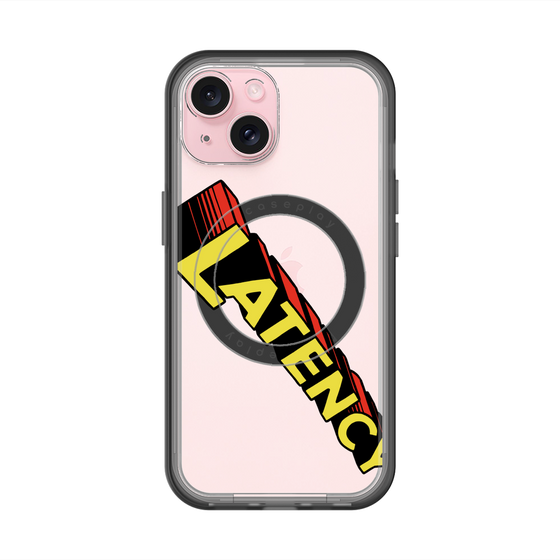 スリムプロテクションプレミアムケース with MagSafe［ LATENCY - Rock logo - Clear ］