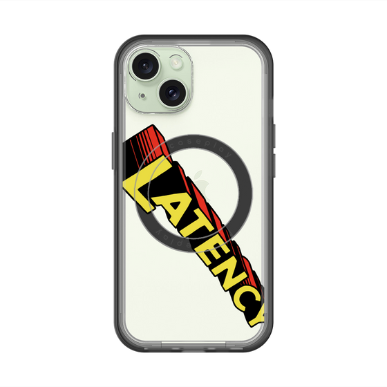 スリムプロテクションプレミアムケース with MagSafe［ LATENCY - Rock logo - Clear ］