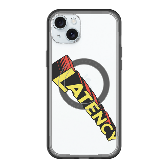 スリムプロテクションプレミアムケース with MagSafe［ LATENCY - Rock logo - Clear ］