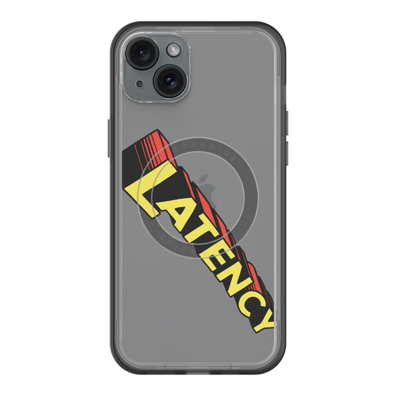 スリムプロテクションプレミアムケース with MagSafe［ LATENCY - Rock logo - Clear ］