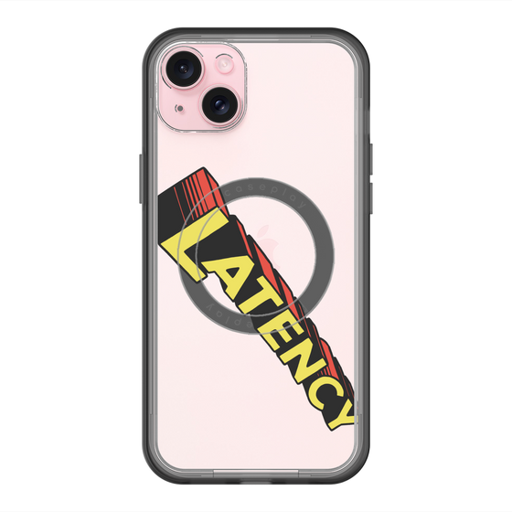 スリムプロテクションプレミアムケース with MagSafe［ LATENCY - Rock logo - Clear ］