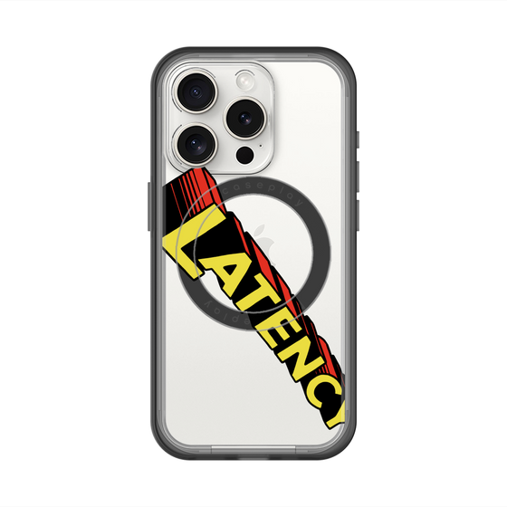 スリムプロテクションプレミアムケース with MagSafe［ LATENCY - Rock logo - Clear ］