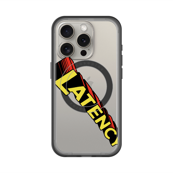 スリムプロテクションプレミアムケース with MagSafe［ LATENCY - Rock logo - Clear ］